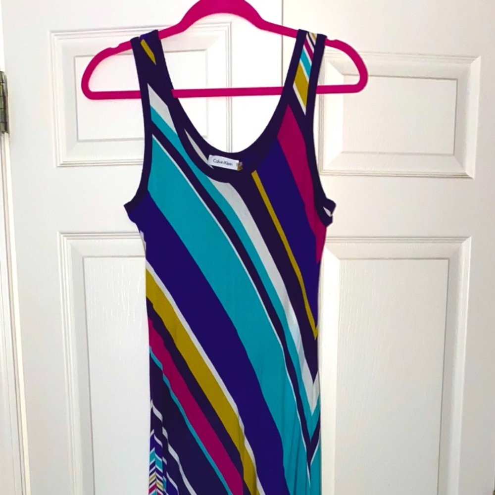 Calvin Kline striped Maxi Dress